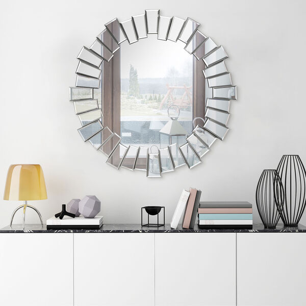 Clear 34 x 34-Inch Round Wall Mirror, image 4