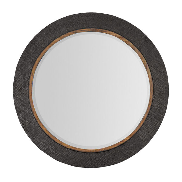 Big Sky Charcoal and Vintage Natural Round Accent Mirror, image 2