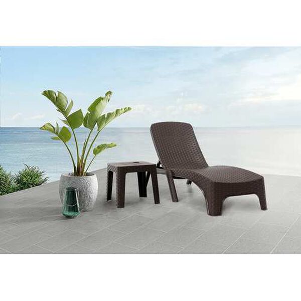 Roma Brown Outdoor Chaise Lounger, Set of Two, image 5