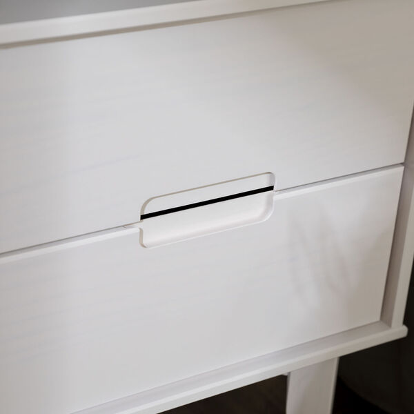 Sloane White Nightstand with Two Drawer, image 5
