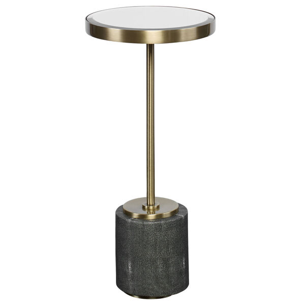 Laurier Gray and Brushed Brass Accent Table, image 1