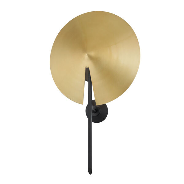 Equilibrium Blackand Aged Brass One-Light ADA Wall Sconce, image 1
