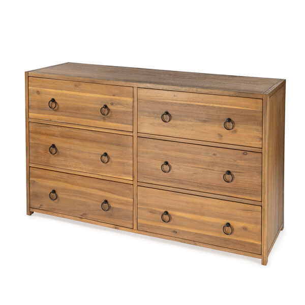 Lark Natural Wood 6-Drawer Dresser, image 1