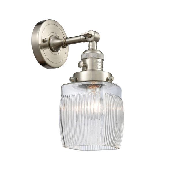 Colton Brushed Satin Nickel One-Light Wall Sconce, image 1