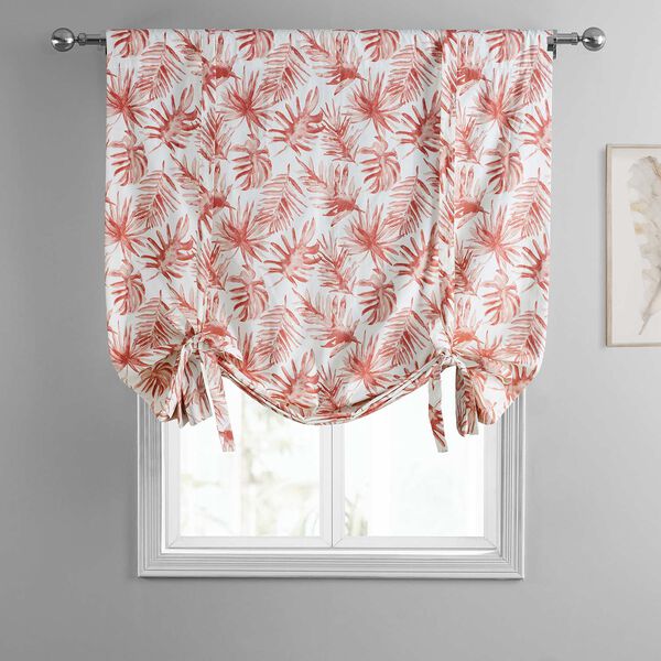Artemis Rust Printed Cotton Tie-Up Window Shade Single Panel, image 3