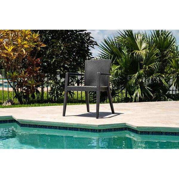 Montana Anthracite Outdoor Stackable Armchair, Set of Four, image 4