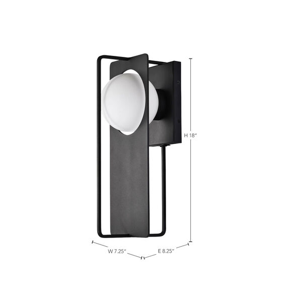 Portal Matte Black Seven-Inch LED Outdoor Wall Mount, image 5