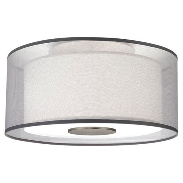 Saturnia Stainless Steel Two-Light Flush Mount, image 1