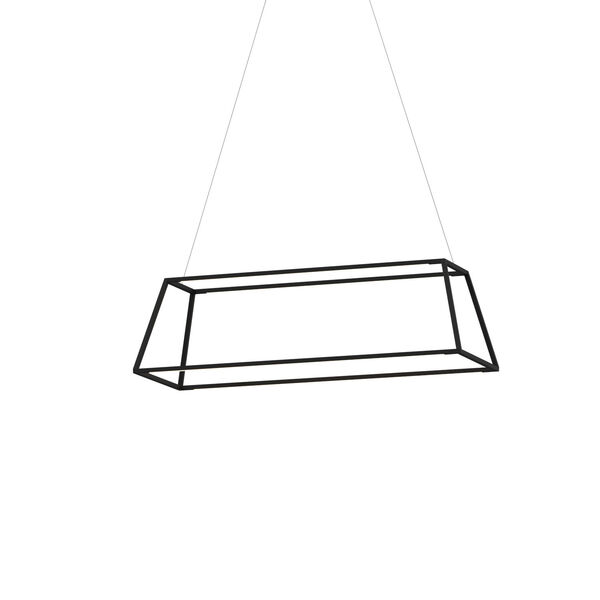 Z-Bar Matte Black 40-Inch Soft Warm LED Rectangle Pendant, image 2
