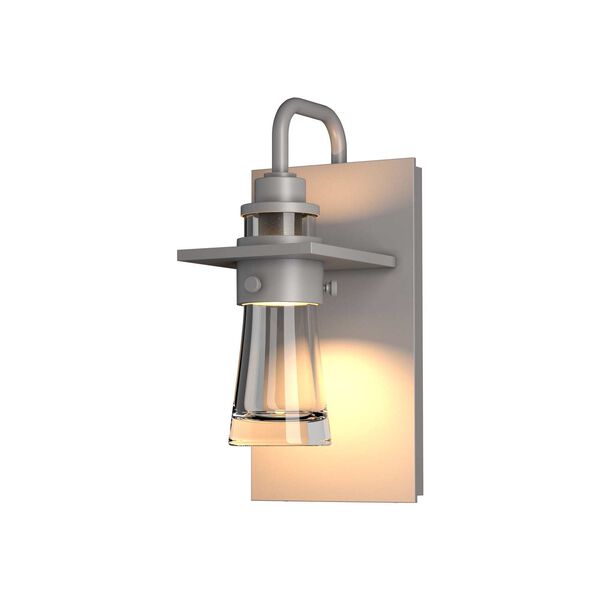 Erlenmeyer Coastal Burnished Steel One-Light Outdoor Sconce with Clear Glass, image 1