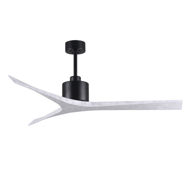 Mollywood Matte Black 60-Inch Outdoor Ceiling Fan with Matte White Blades, image 4