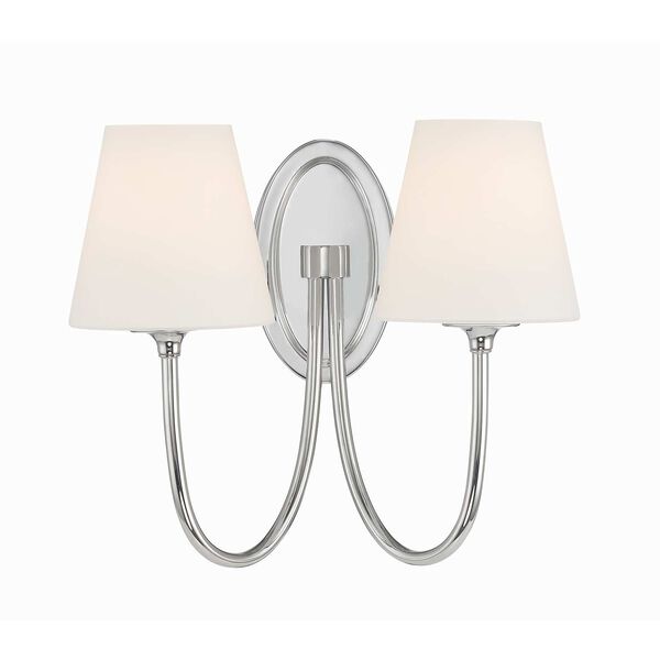 Juno Polished Nickel Two-Light Wall Sconce, image 1