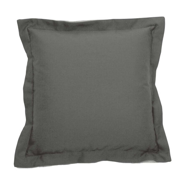 Verona Pewter 22 x 22 Inch Pillow with Double Flange, image 1