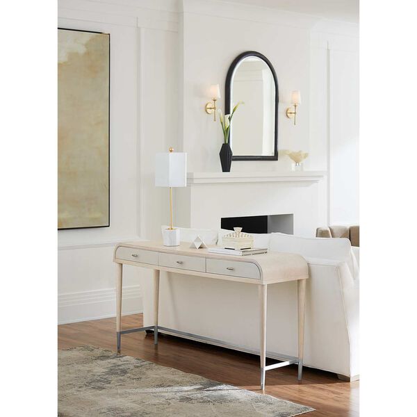 Nouveau Chic Sandstone Console Table with Drawers, image 4