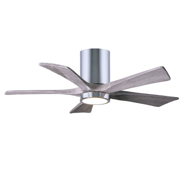 Irene Polished Chrome 42-Inch Ceiling Fan with Five Barnwood Tone Blades, image 3