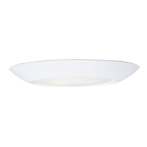 Diverse White 3000K 7-Inch Led One-Light Flush Mount with Polycarbonate Shade, image 1