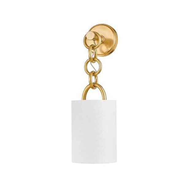 Kansa Vintage Brass Seven-Inch One-Light Semi-Flush Mount, image 1