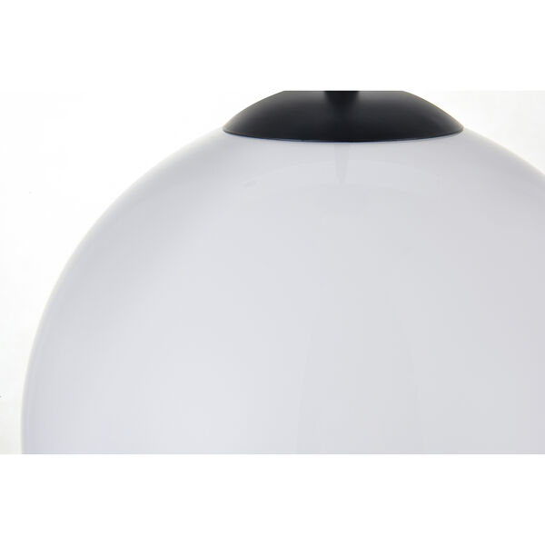 Baxter Black and Frosted White Nine-Inch One-Light Mini Pendant, image 4