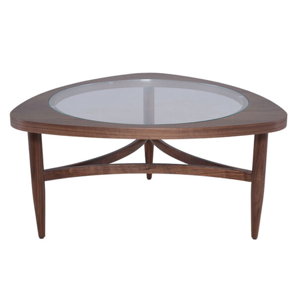 Isabelle Clear and Walnut Coffee Table, image 2