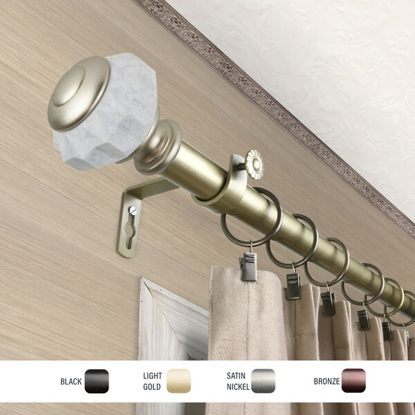 Linden Gold 66-120 Inch Curtain Rod, image 3