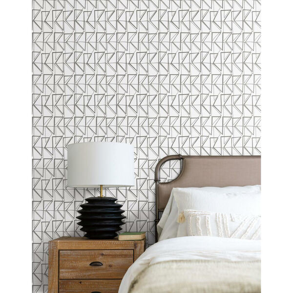 Risky Business III Gray Love Triangles Peel and Stick Wallpaper, image 3
