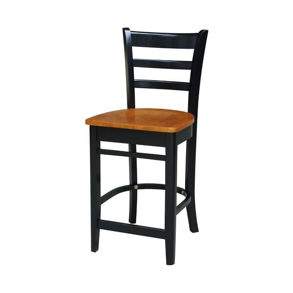Emily Black and Cherry Counter Stool, image 1