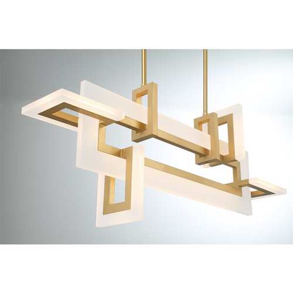 Inizio Gold 15-Inch Integrated LED Chandelier, image 5