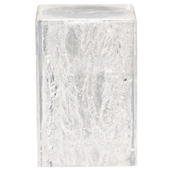 Interiors Clear Solid Acrylic Chairside Table, image 1