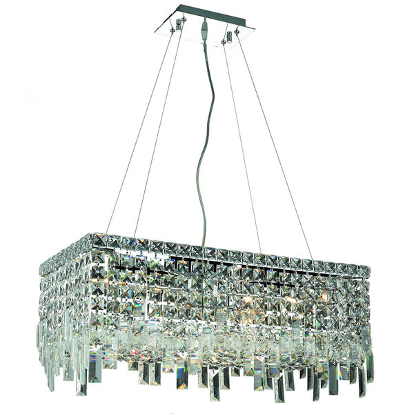 Maxime Chrome Six-Light Island Chandelier with Clear Royal Cut Crystal, image 1