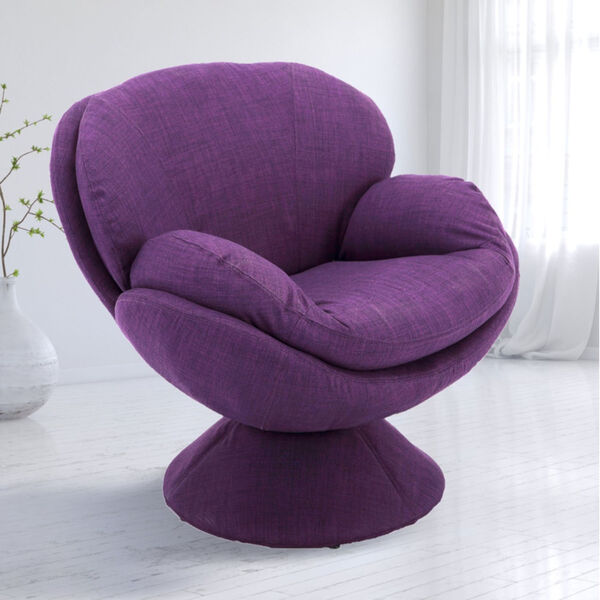 Nicollet Purple Fabric Armed Leisure Chair, image 1