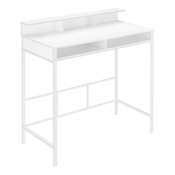 White Standing Height Computer Desk, image 1