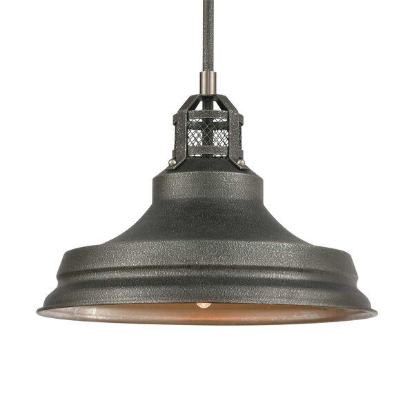 Carbondale Slate Mist and Satin Nickel 15-Inch One-Light Pendant, image 5