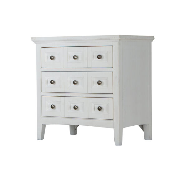Heron Cove Relaxed Traditional Soft White 3 Drawer Nightstand, image 1