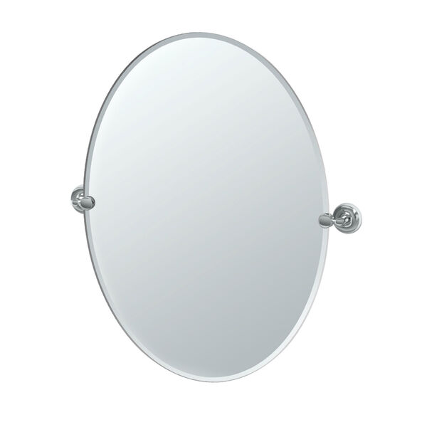 Designer II Chrome Large Oval Mirror, image 1
