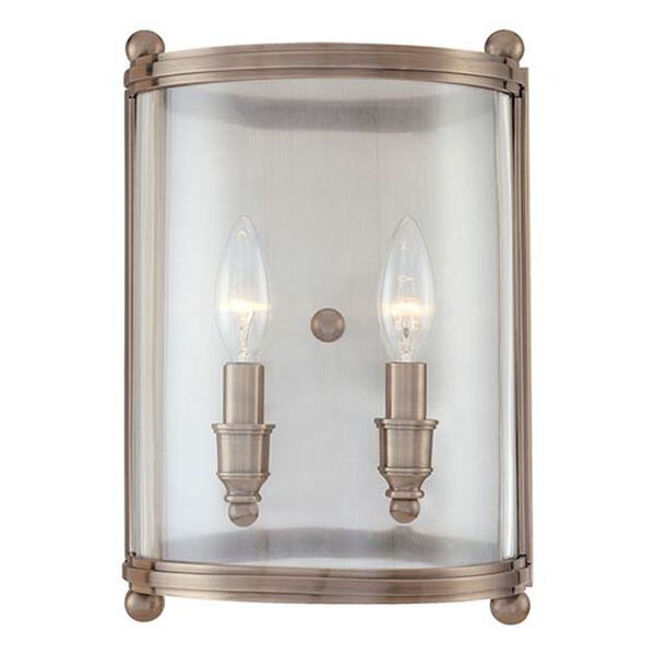 Mansfield Two-Light Antique Nickel Sconce, image 1