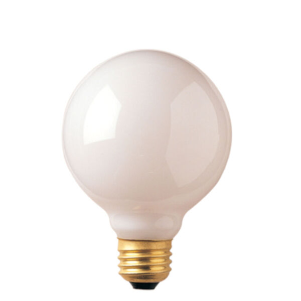 Pack of 24 White Incandescent G25 Standard Base Warm White 225 Lumens Light Bulbs, image 1