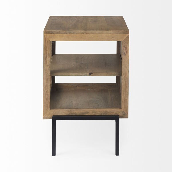 Arelius Light Brown and Black End Table, image 4