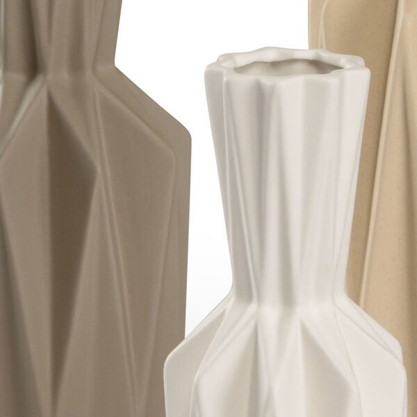 White and Gray  Lerdorf Vases, Set of 3, image 2