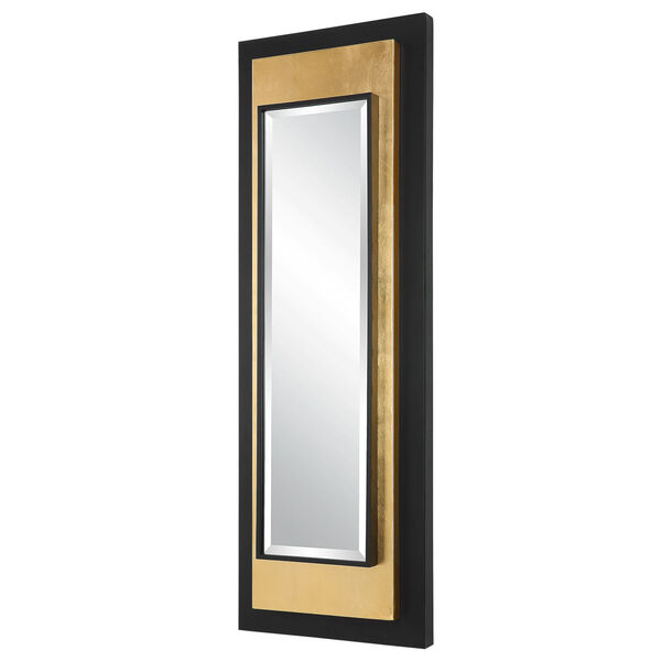 Roston Matte Black and Metallic Gold Wall Mirror, image 4