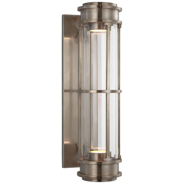 Gracie 19-Inch Linear Sconce in Antique Nickel with Clear Glass by Chapman  and  Myers, image 1