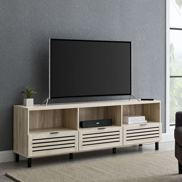 Birch TV Stand with Three Shelves, image 5