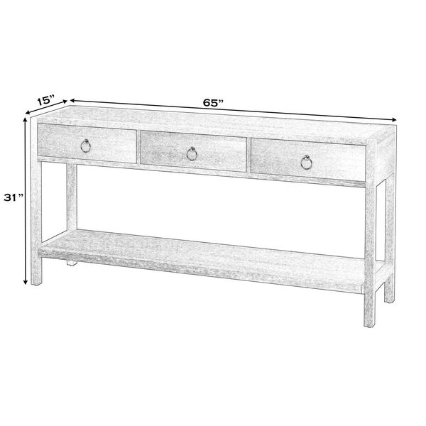 Lark Three-Drawer 65-Inch Console Table, image 3