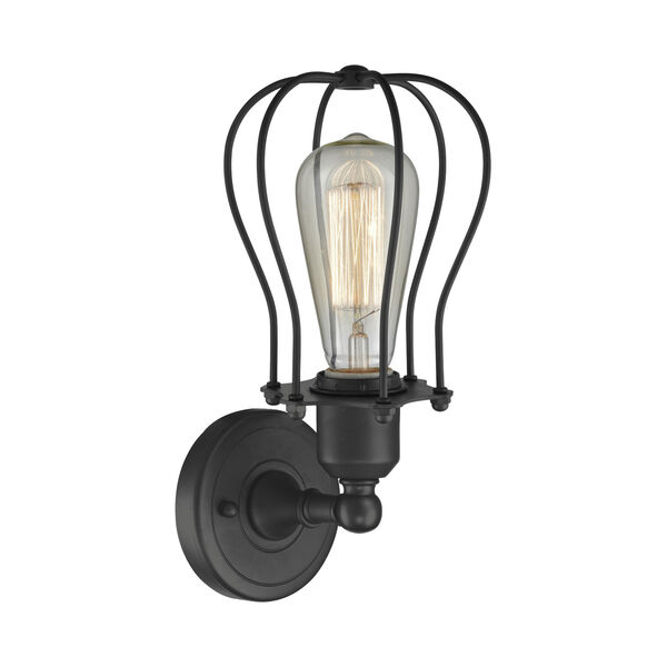 Austere Matte Black One-Light Wall Sconce, image 2