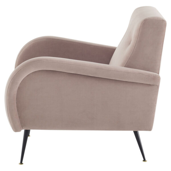 Hugo Blush and Black Occasional Chair, image 3