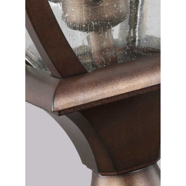 Oakmont Patina Bronze Three-Light Outdoor Post Lantern, image 2