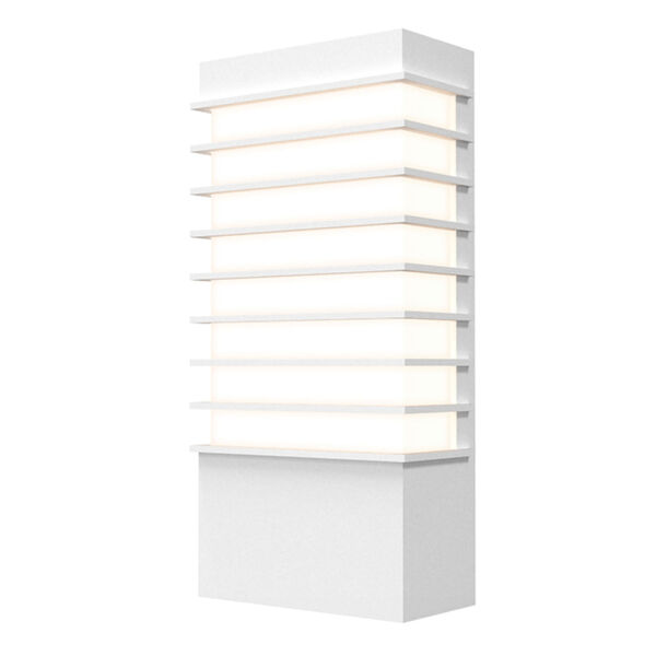 Tawa Textured White 13-Inch LED Sconce, image 1