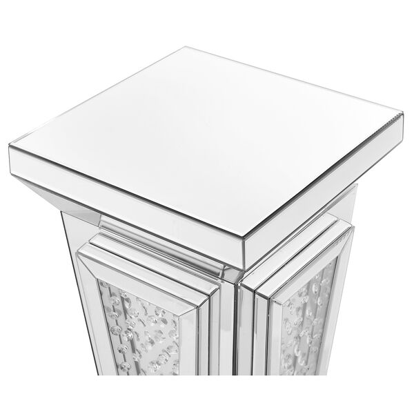 Modern Mirrored 24-Inch Contemporary Crystal End Table, image 5