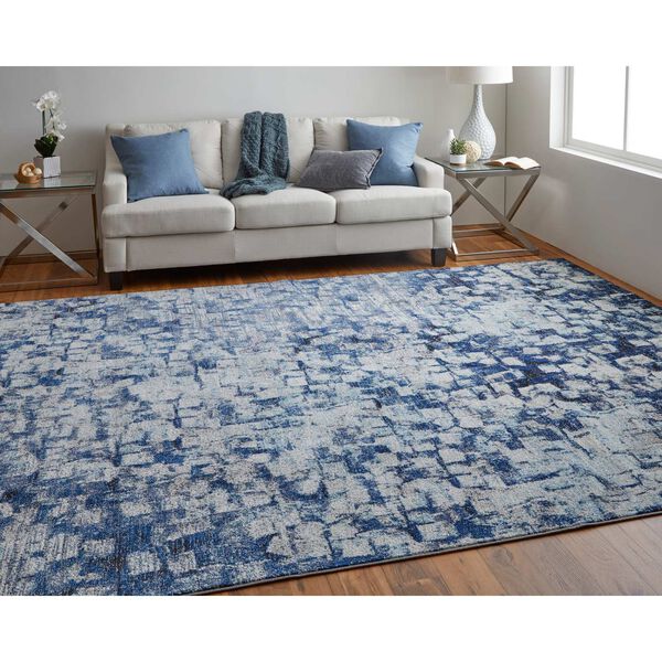 Edgemont Abstract Blue Ivory Area Rug, image 4