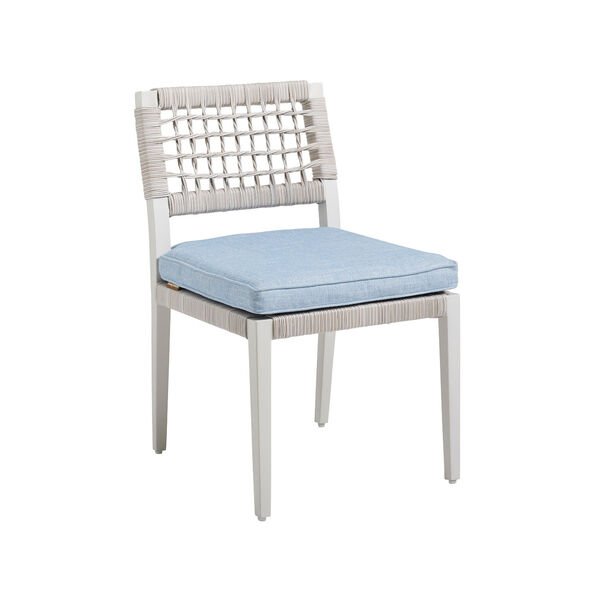 Seabrook White and Blue Side Dining Chair, image 1