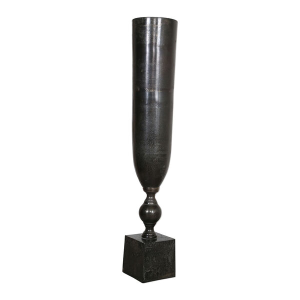 Kaylie Black Nickel Vase, image 2